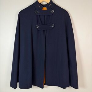 Vintage Bruck's Wool Nurses Cape Navy Uniform Cloak 40's Hospital Upstate NY